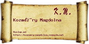 Kozmáry Magdolna névjegykártya